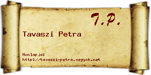 Tavaszi Petra névjegykártya
