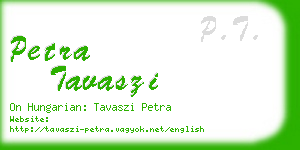 petra tavaszi business card